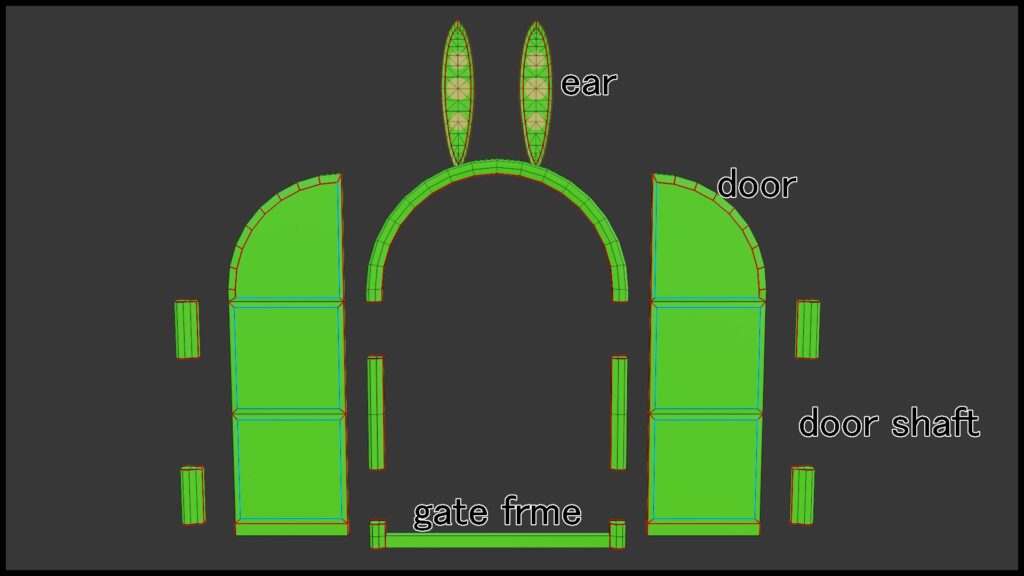 ずんだ門パーツ