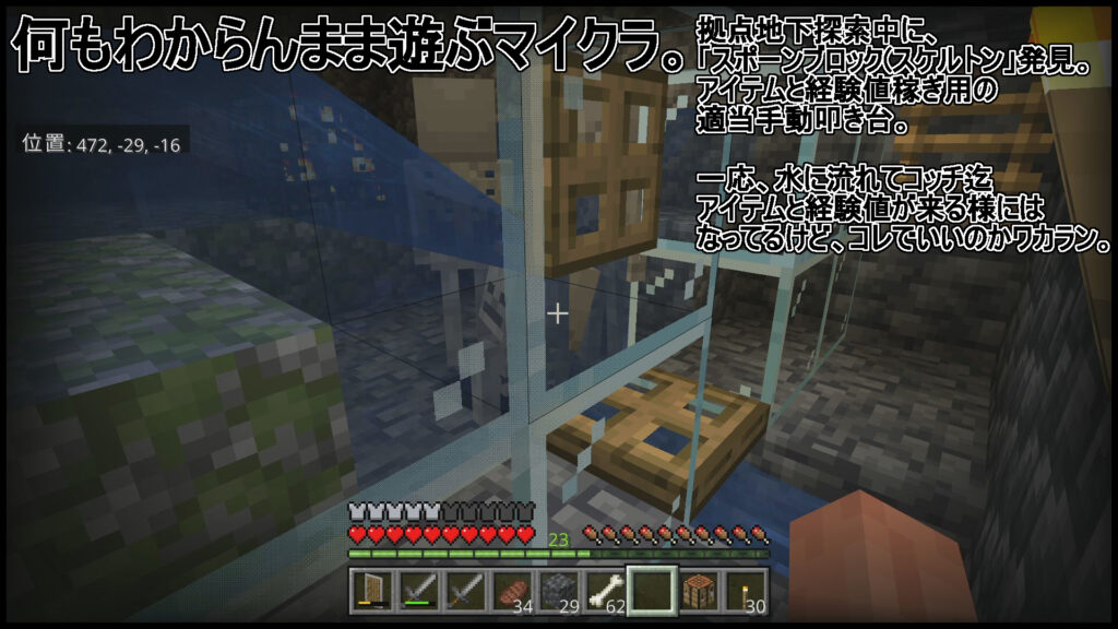 マイクラ＿スポーンブロック骨